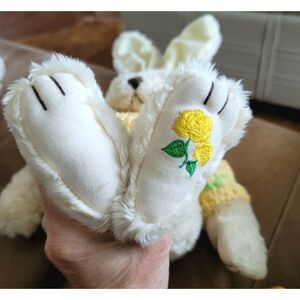 Fine Toy 13" Cream‎ Bunny with Sweater
